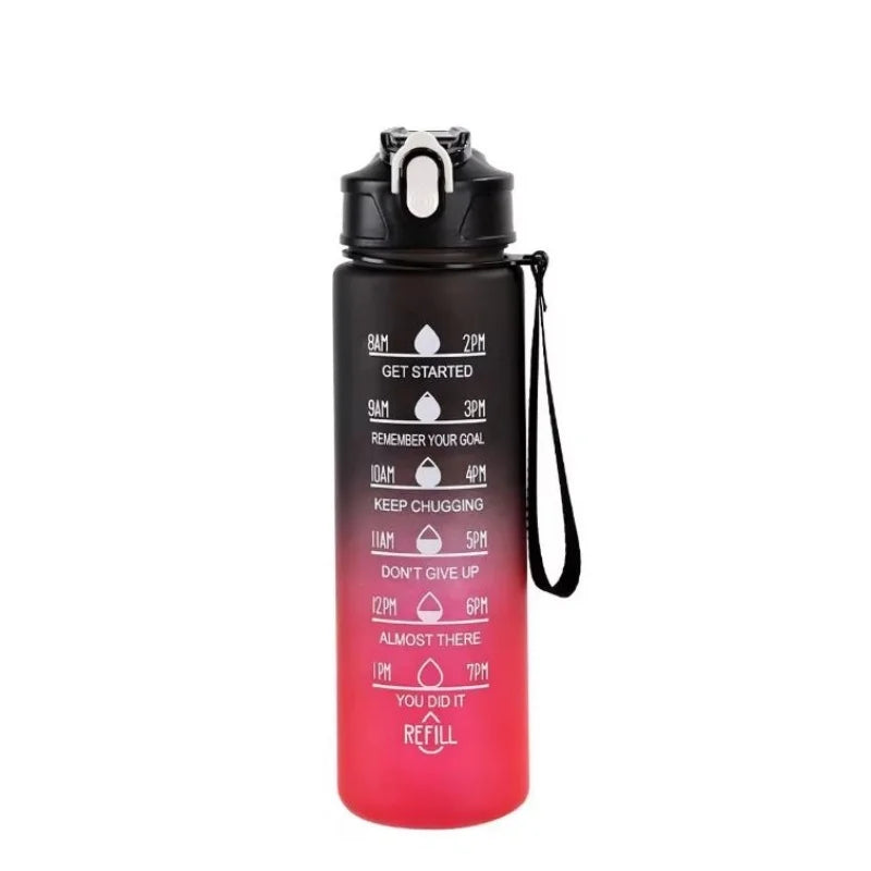 Motivational Time Marker Water Bottle Leak Proof Sports Hydration Jug - 10