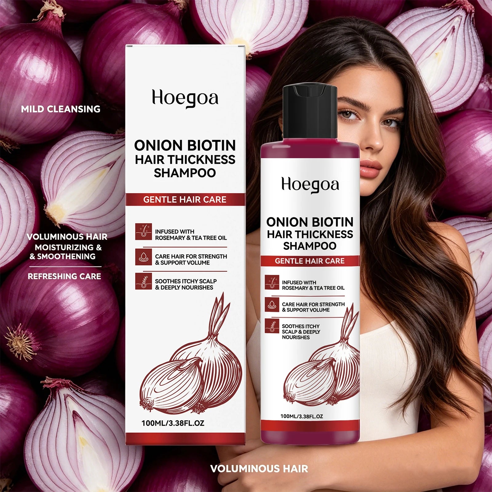 Onion Biotin Shampoo Nourishing Anti Hair Loss Scalp Cleanser - 7