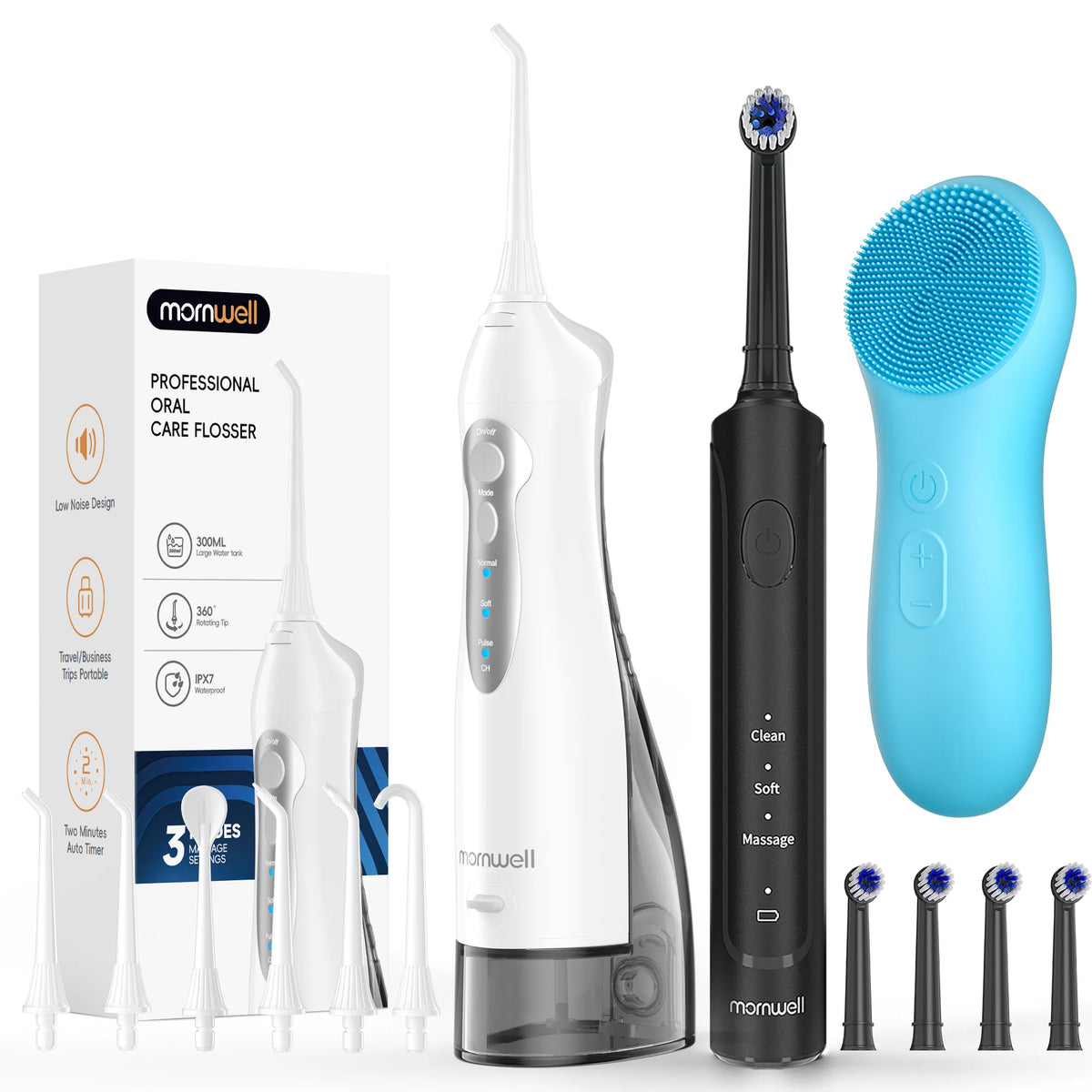 3 in 1 Oral Clean Kit Water Flosser Electric Toothbrush