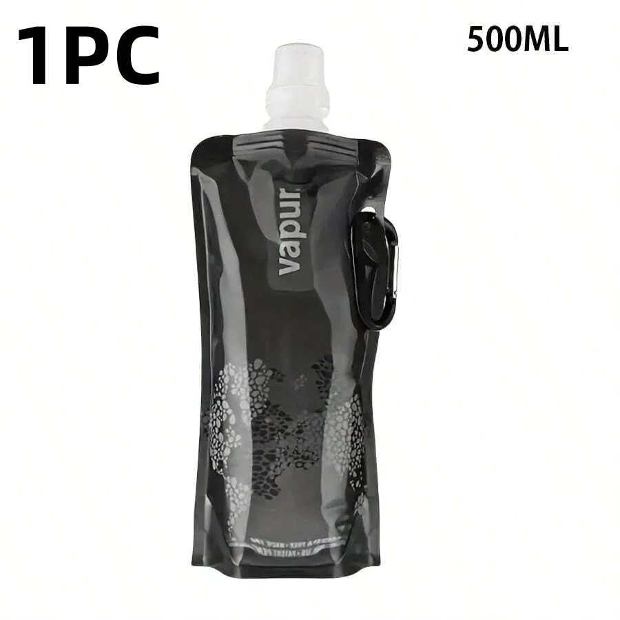 Portable Foldable Water Bag 500ml Soft Flask for Hiking and Camping - 15