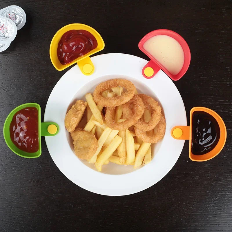 Dip Clip Bowls Set Plate Side Containers for Sauce and Seasoning - 3
