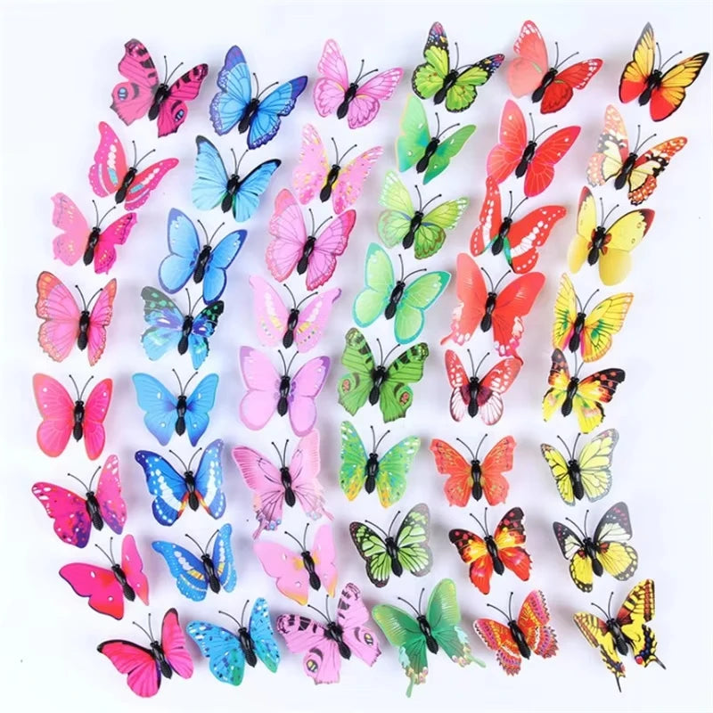 10Pc Butterfly Hair Clips 3D Simulation Cute Barrettes for Girls Women - 3