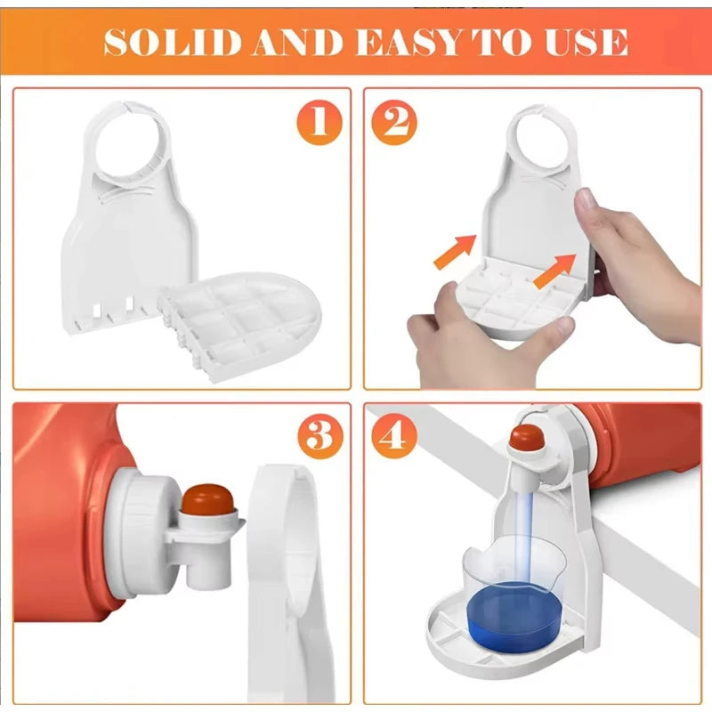 Laundry Detergent Cup Holder Anti-Drip Tray Liquid Dispenser Rack - 5