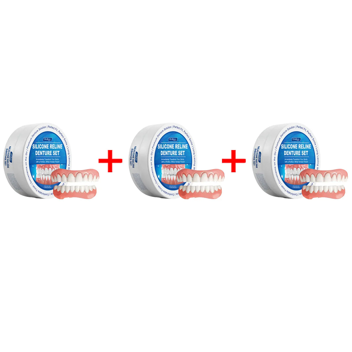 Soft Silicone Denture Reline Kit Temporary Dental Repair