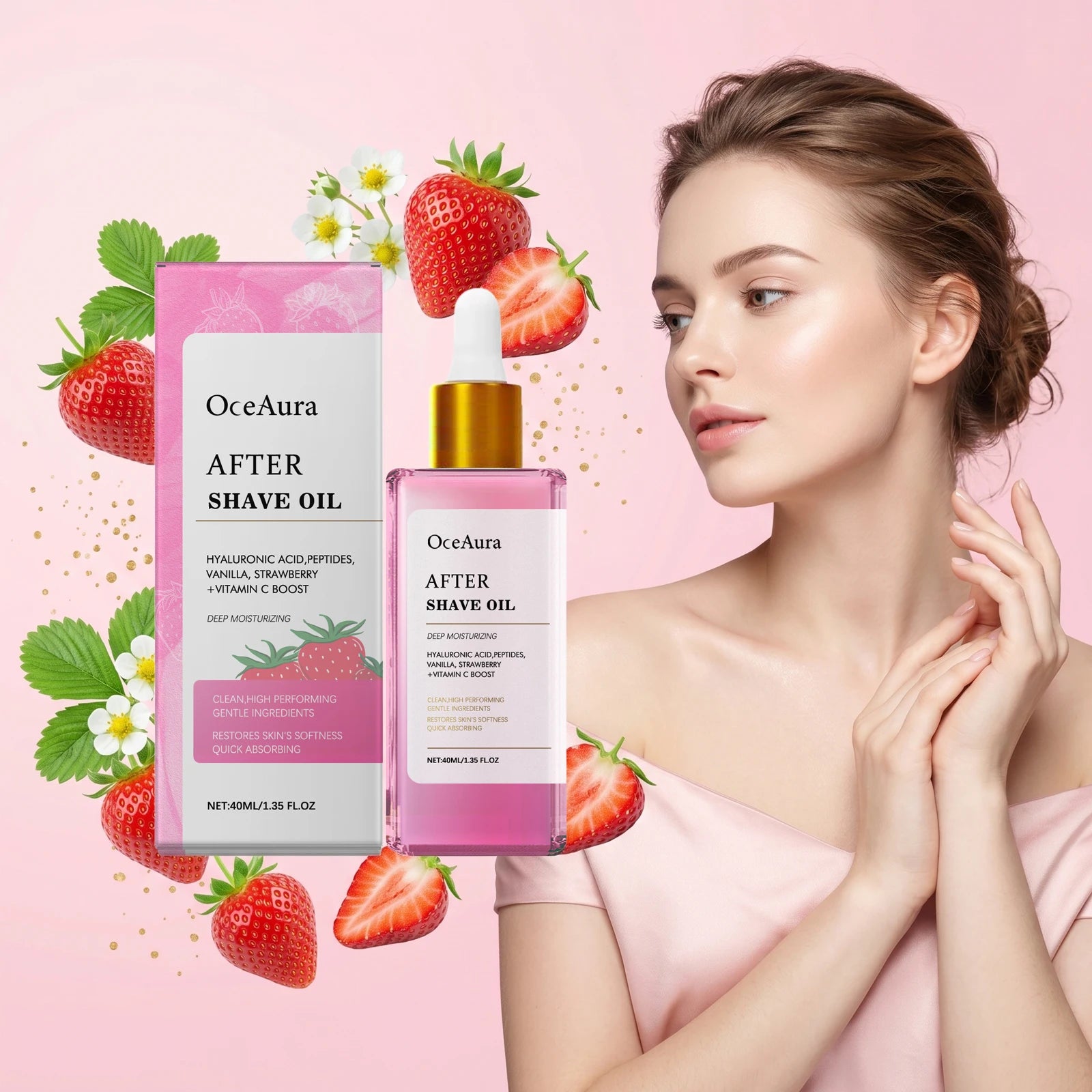Strawberry After Shave Oil Soothing Post Wax Hair Removal Care - 1