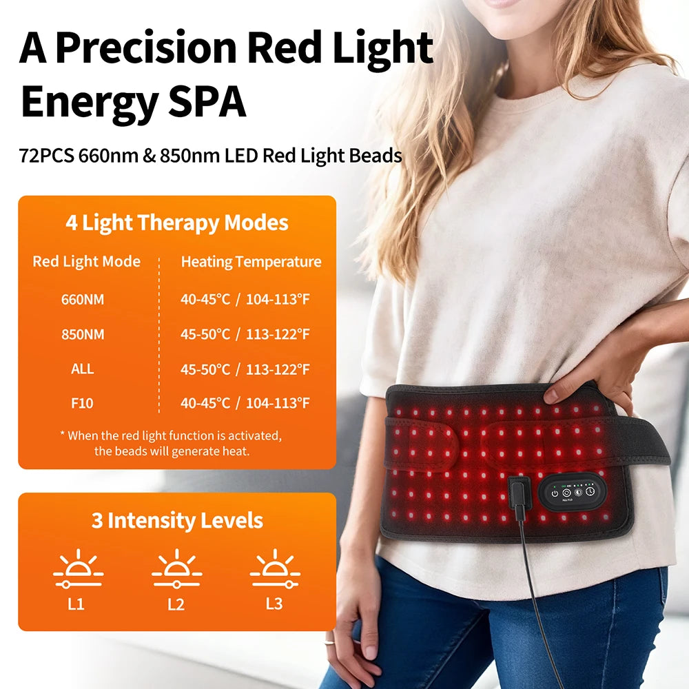 660nm 850nm Near Infrared Light Therapy Pad Full Body Skin Care Tool - 9