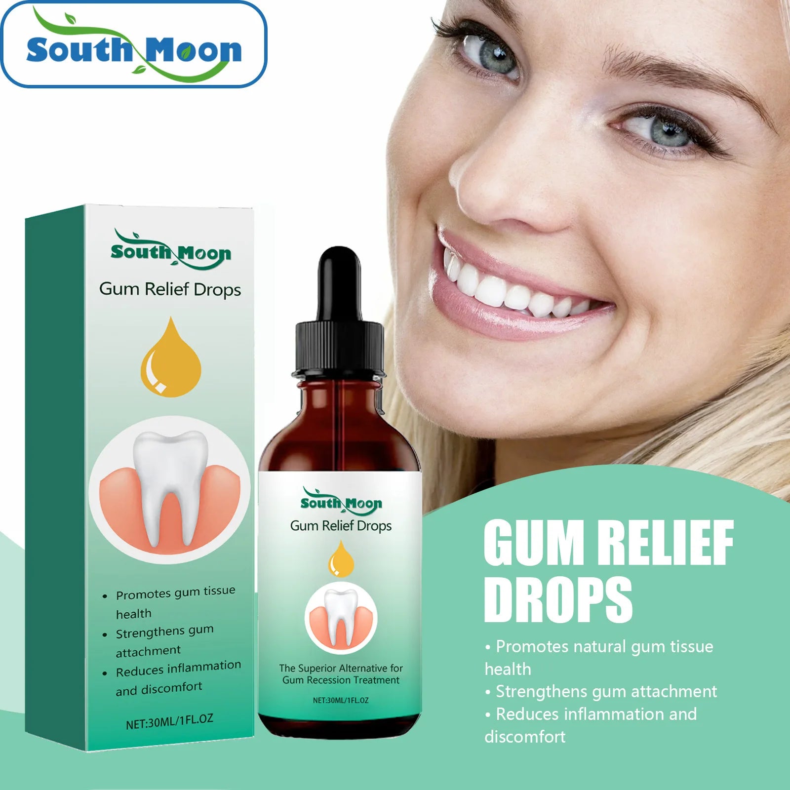Toothache Relief Drops Plaque Stain Gum Pain Cure Oral Care - 8