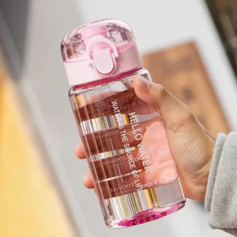 550ml Space Themed Water Bottle Leak Proof Sports Straw Cup - 2