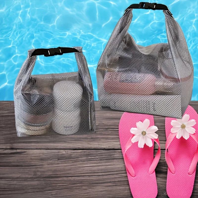 2PCS Waterproof Storage Bag Mesh Cosmetic Pouch for Travel and Gym