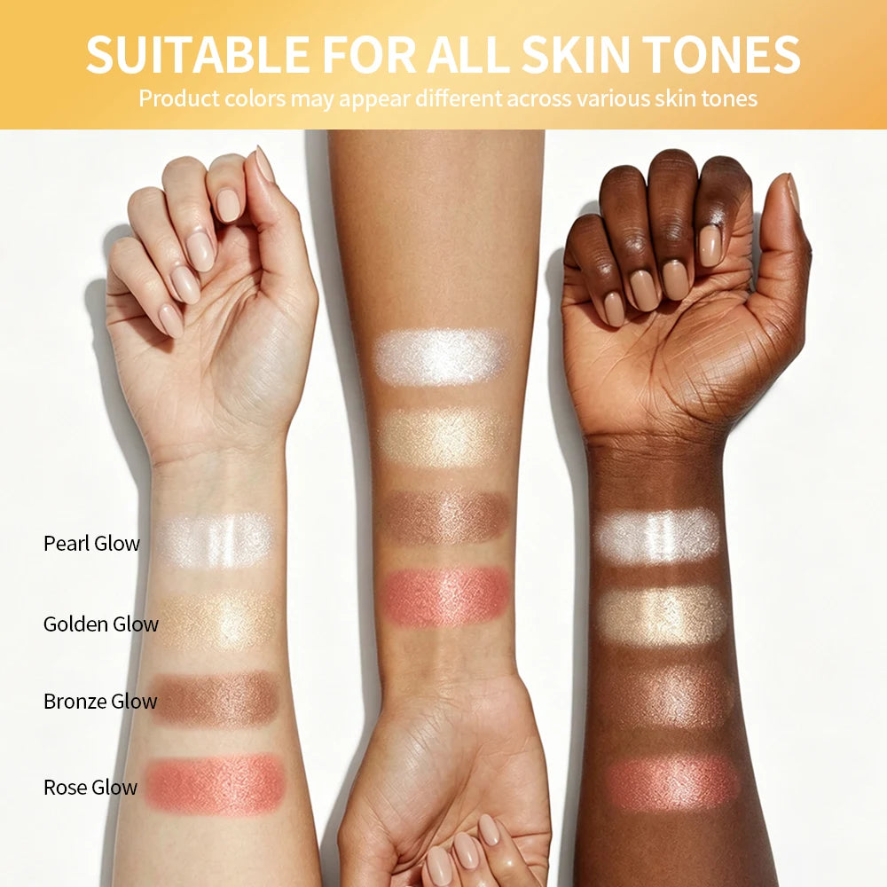 2-in-1 Highlighting Eye & Cheek Palette Shimmer Makeup Powder
