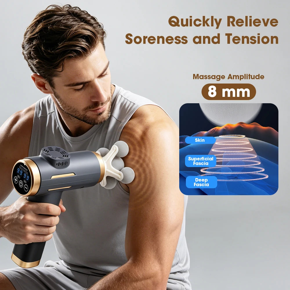 Electric Massage Gun 99 Level Deep Tissue Muscle Fascia Massager - 10