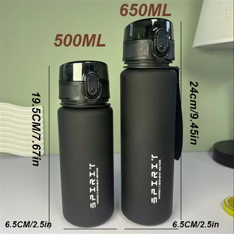 Frosted Sports Water Bottle BPA Free Portable Leakproof Fitness Cup - 6