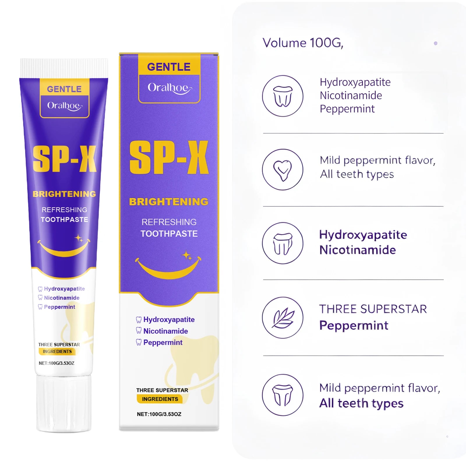 Sp X Brightening Toothpaste Teeth Whitening Stain Removal Enamel Care - 1