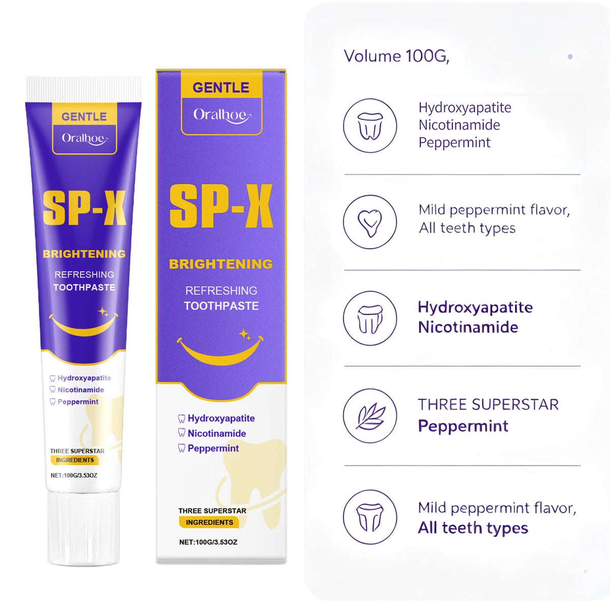 Sp X Brightening Toothpaste Teeth Whitening Stain Removal Enamel Care