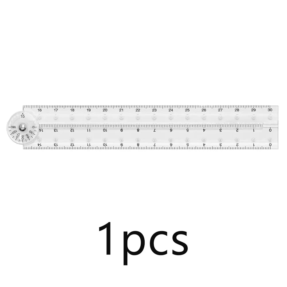 Folding Protractor Ruler Transparent Angle Measuring Tool for Students - 16