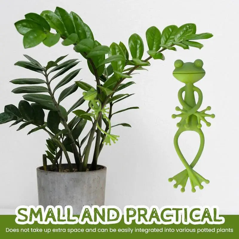 Frog Plant Support Stakes Climbing Vine Clips Garden Decorative Holders - 3