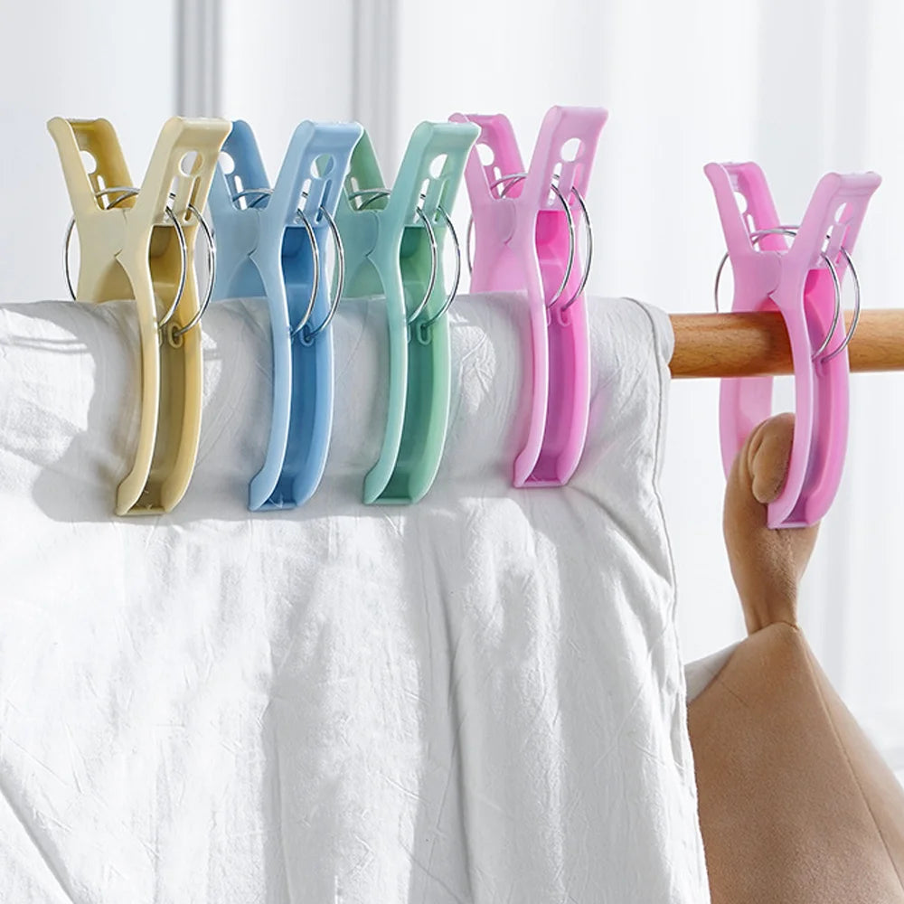 Large Beach Towel Clips Heavy Duty Non Slip Plastic Lounger Pegs - 3