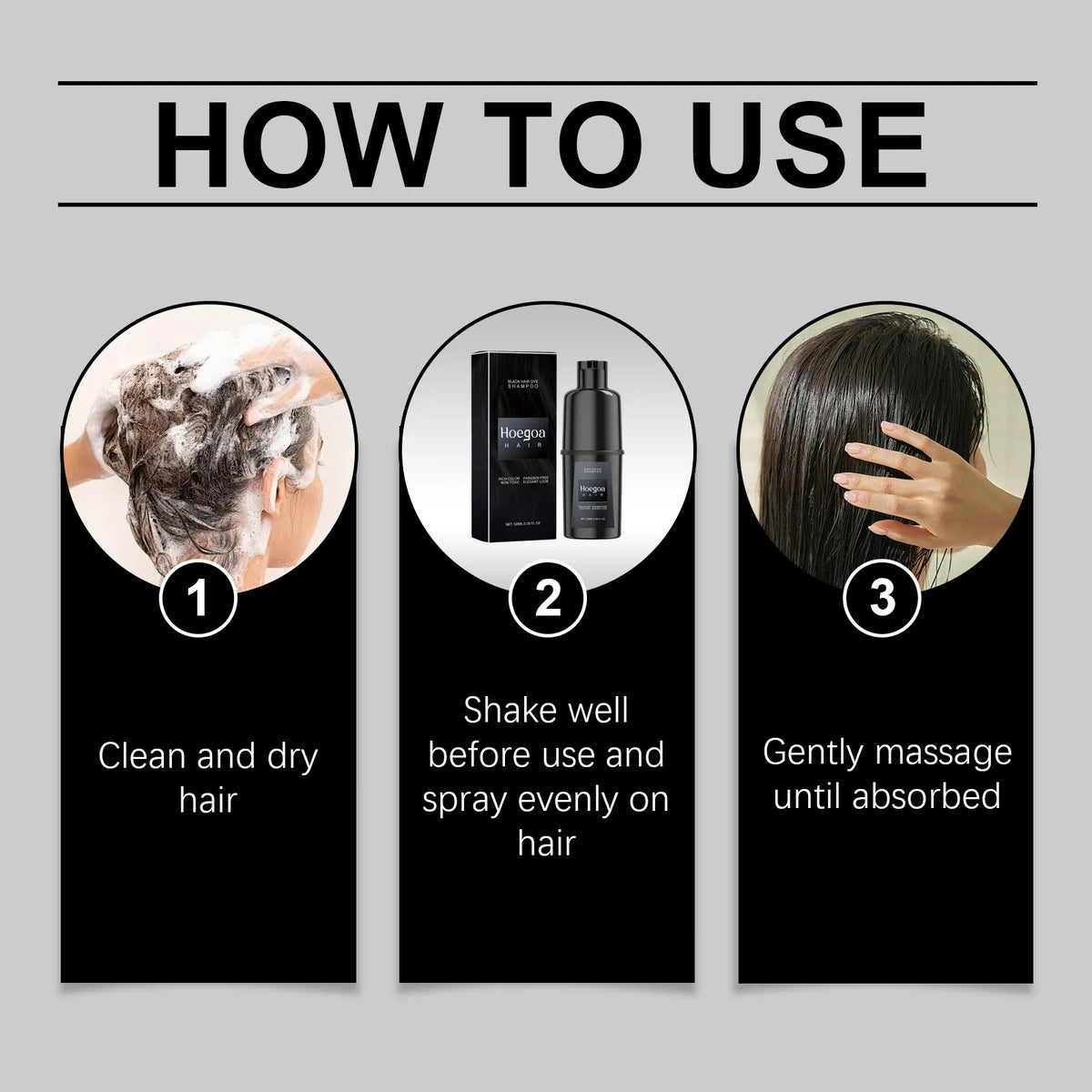 HOEGOA Nourishing Hair Dye Shampoo Coloring Treatment