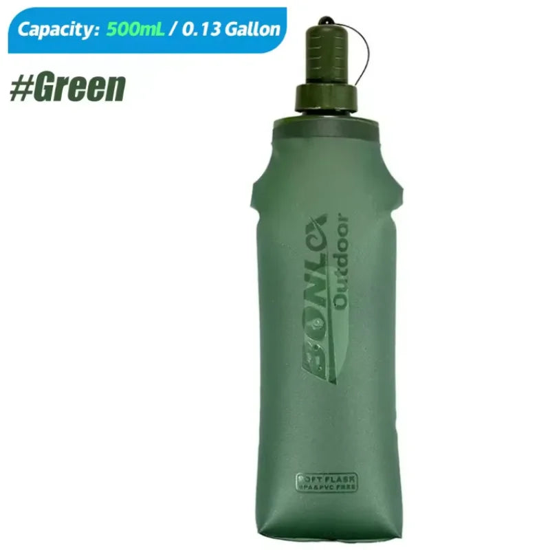 Foldable Soft Flask Water Bottle TPU Hydration Pack for Running Hiking - 19