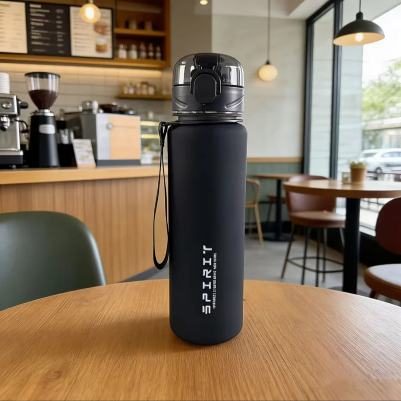 650ml Frosted Sports Water Bottle Leak Proof Gym Cup with Handle - 10