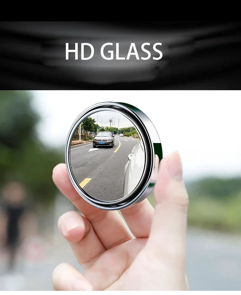 2Pcs Car Blind Spot Mirrors Adjustable Wide Angle Rearview Round Mirror - 10