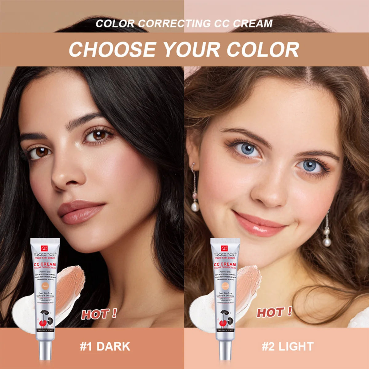 Color Correcting CC Cream Moisturizing Foundation Base