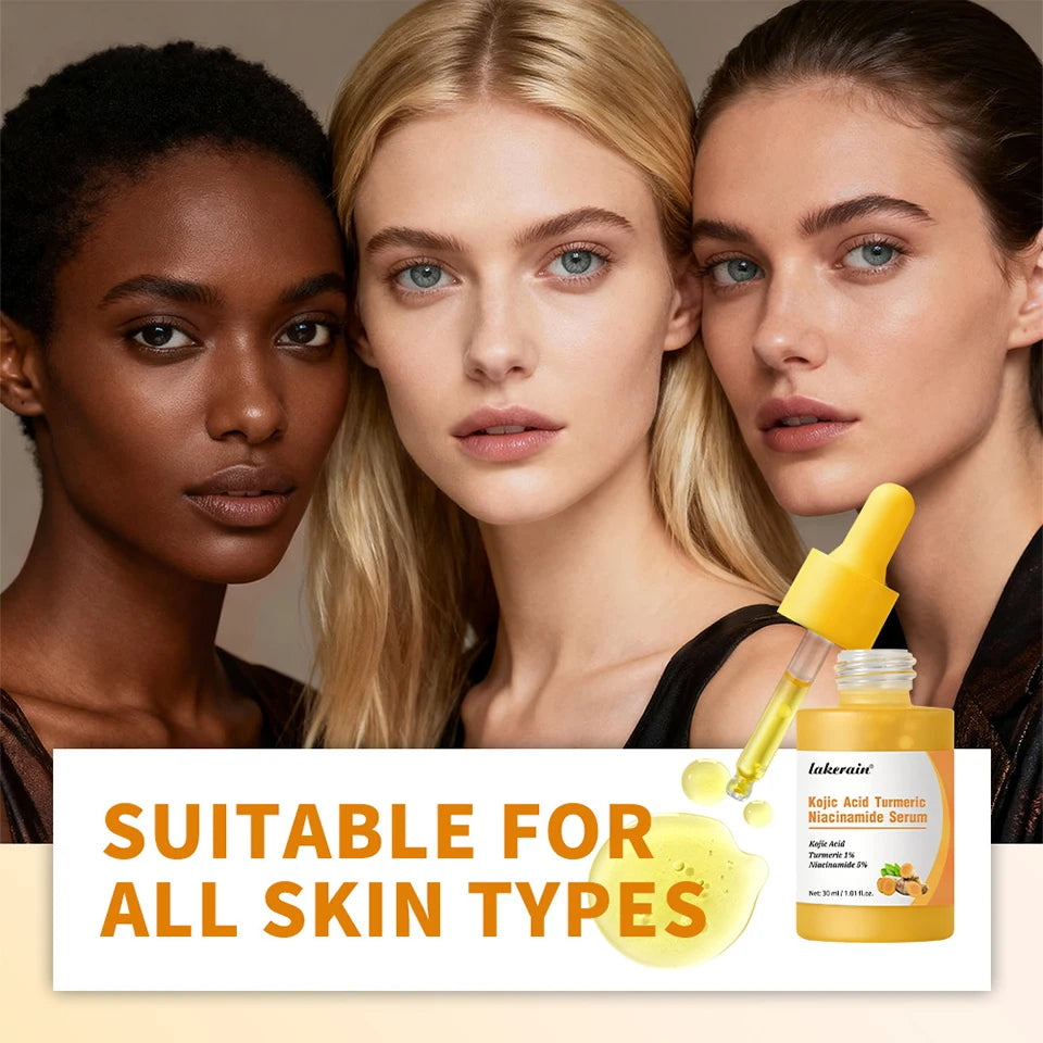 Lakerain Kojic Acid Turmeric Niacinamide Face Serum Brightening Oil