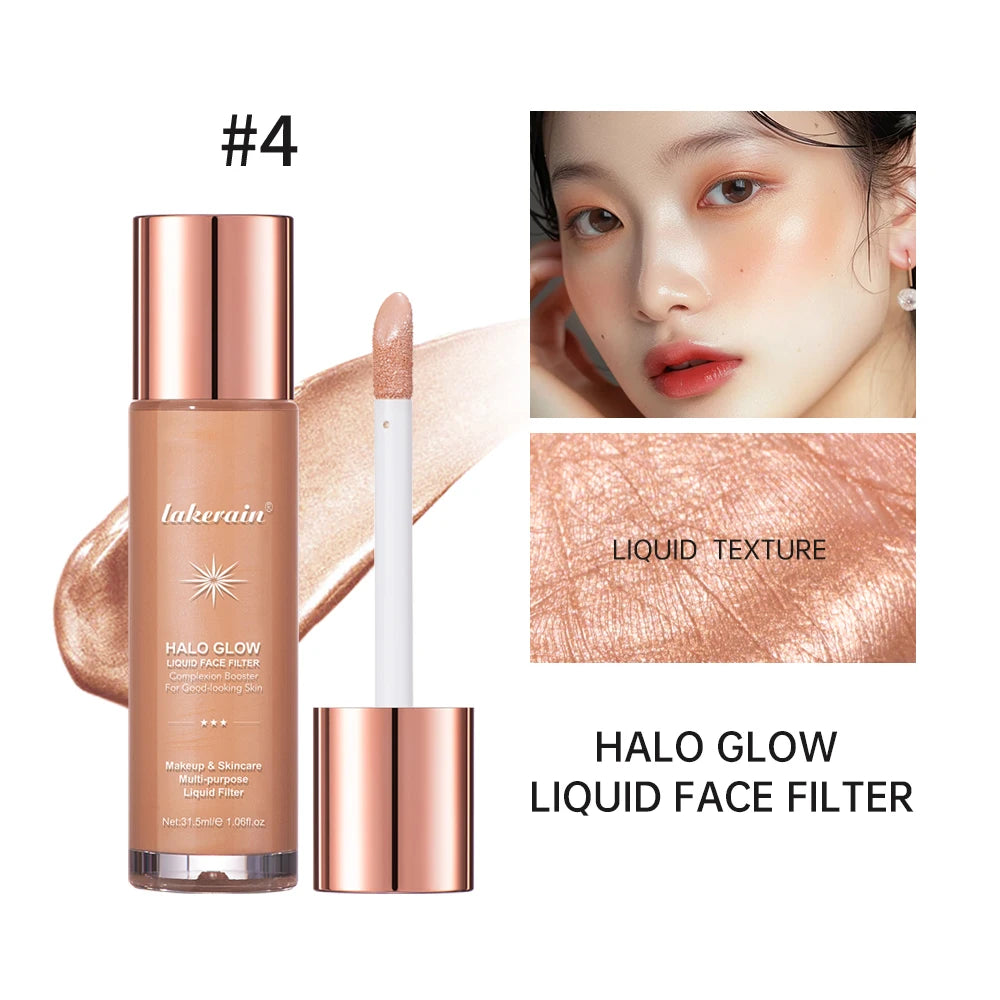 Halo Glow Liquid Face Filter Highlighter & Dewy Skin Bronzer Serum - 27