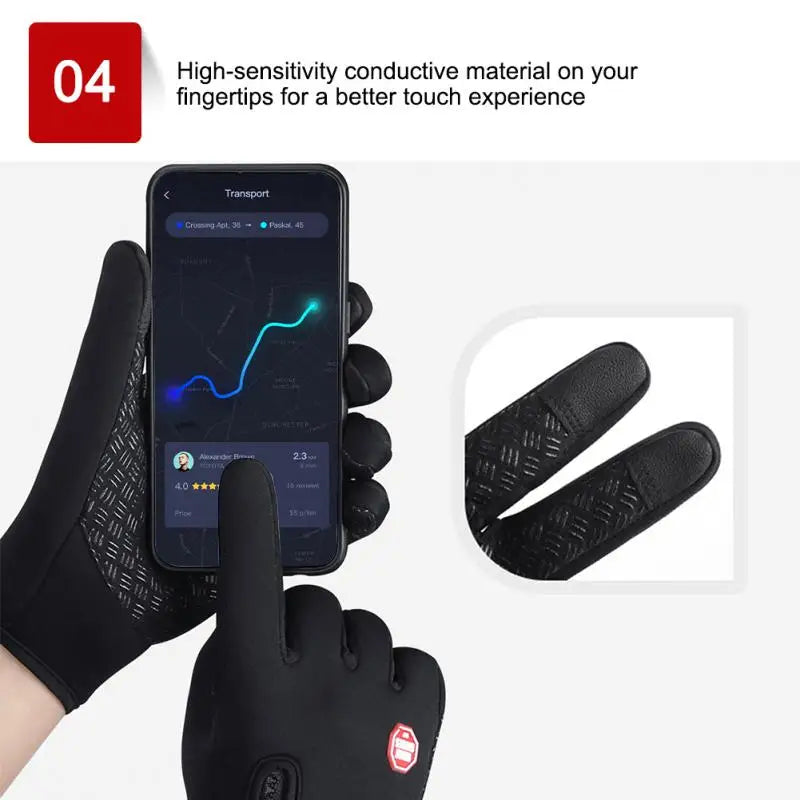 Winter Thermal Touchscreen Gloves Waterproof Windproof Cycling Mittens - 13