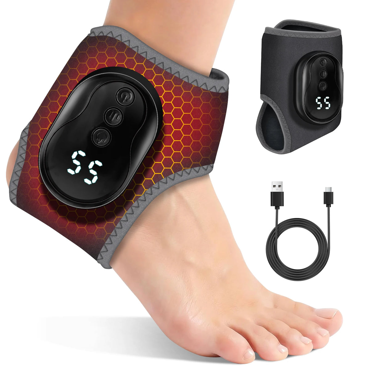Cordless Wrist and Ankle Vibration Massager Support Belt