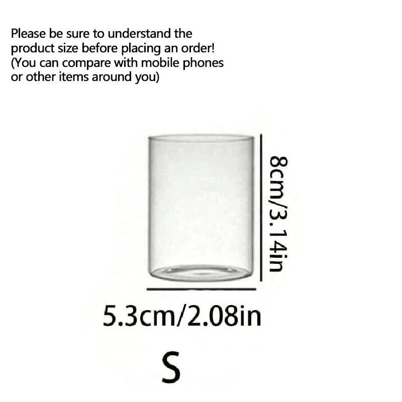 Clear Glass Cylinder Candle Holder Vase for Wedding Centerpiece Decor