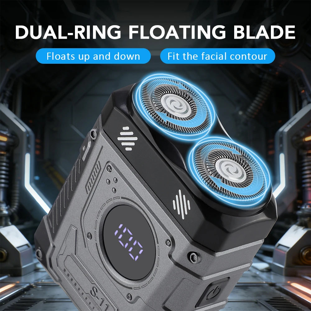 Electric Shaver for Men Dual Head Wet Dry Portable Cordless Razor - 20