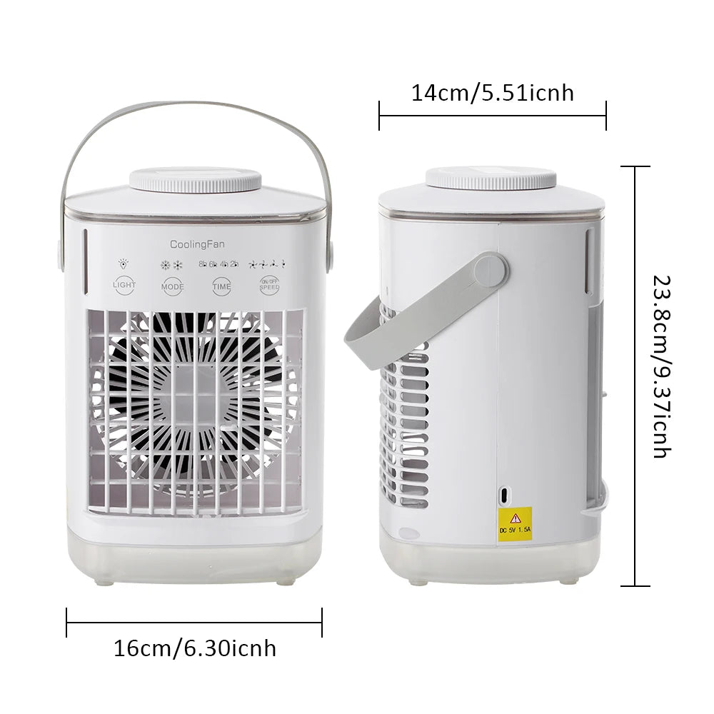 Portable Air Conditioner Fan USB Mini Cooler Humidifier - 14