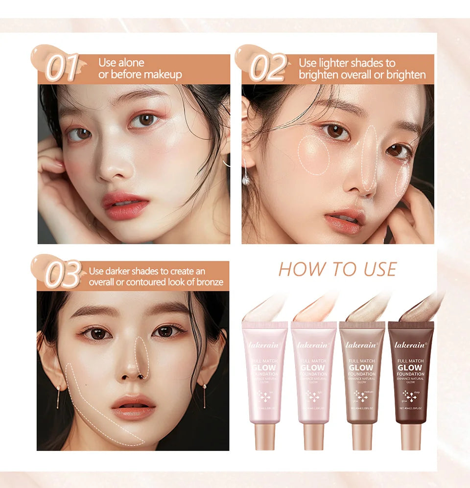 Natural Glow Enhancer Foundation Moisturizing Liquid Highlighter