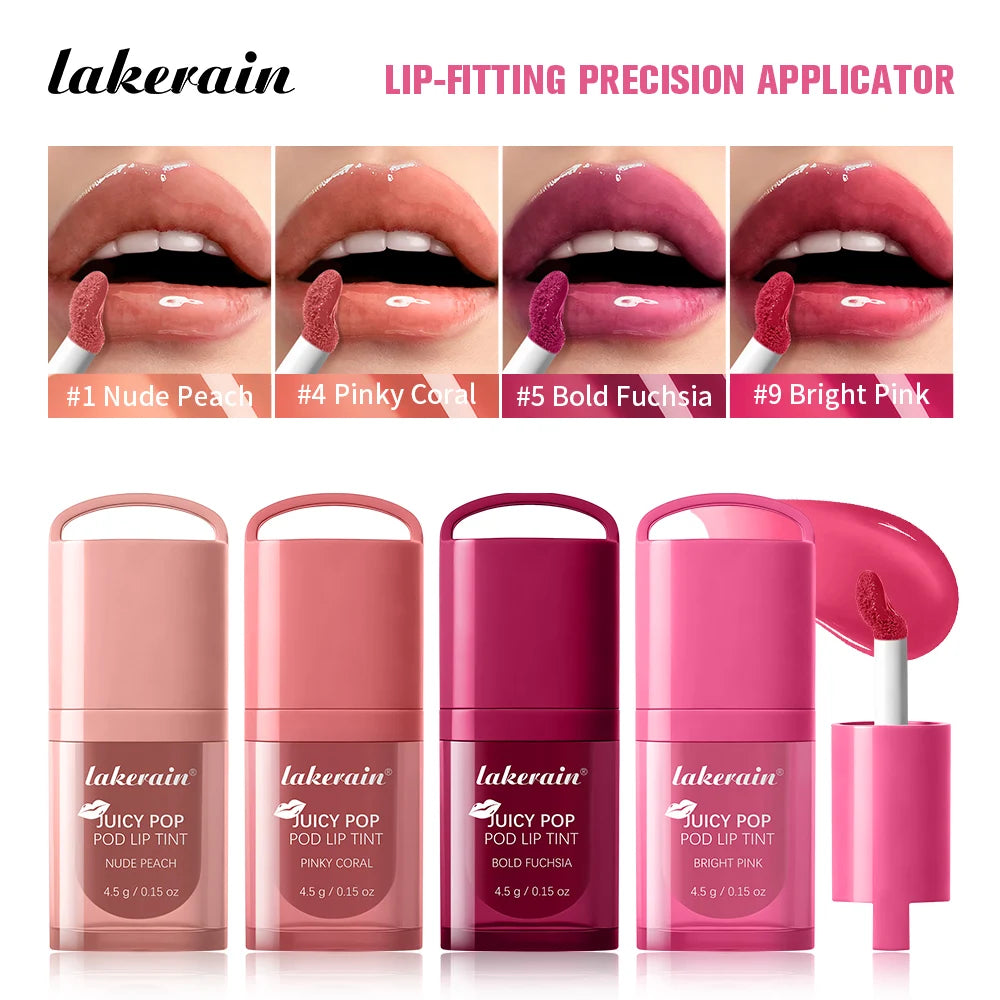 Lakerain Juicy Pop Pod Lip Tint Moisturizing Gloss Stain Makeup