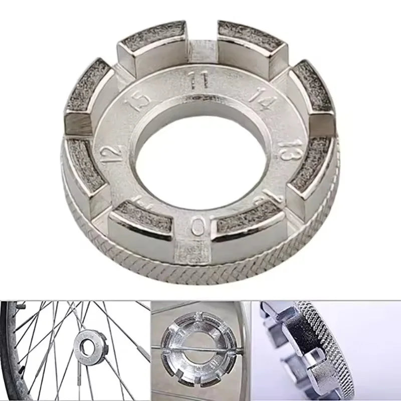 8 Way Bicycle Spoke Wrench Bike Rim Tension Adjustment Repair Tool - 1