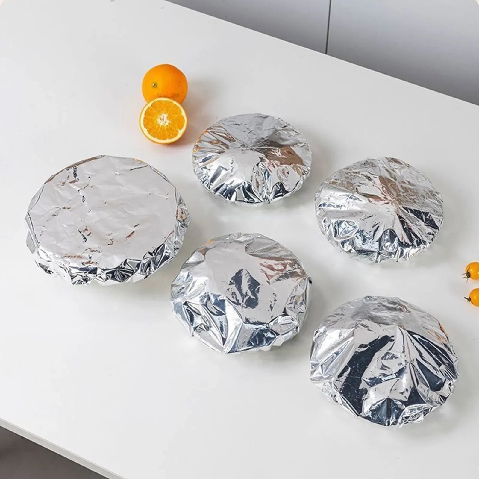 Reusable Aluminum Foil Food Covers Thermal Insulated Bowl Lid Set - 22