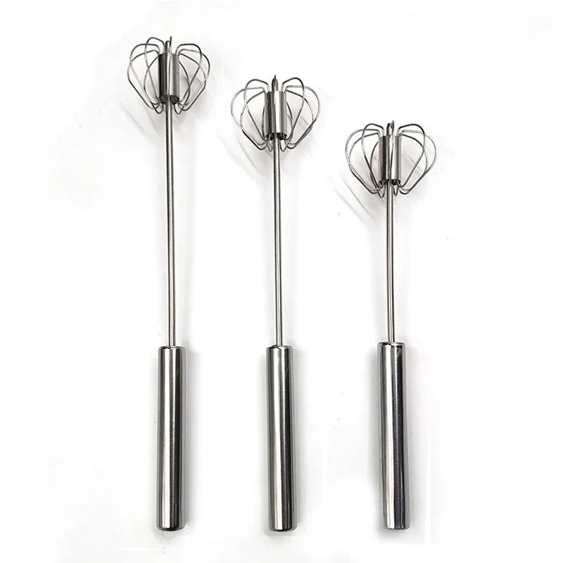 Stainless Steel Semi Automatic Egg Beater Kitchen Hand Whisk Mixer