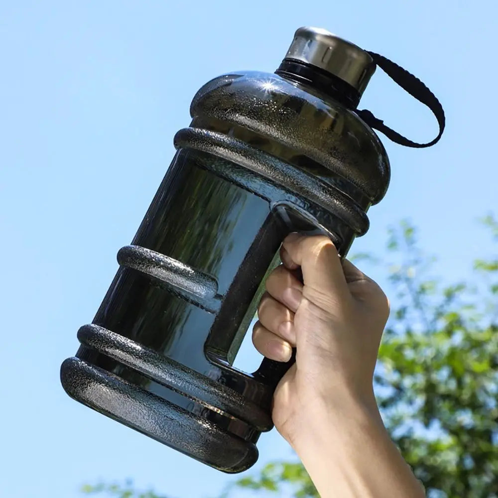 2L Large Sports Water Bottle Portable PETG Fitness Jug with Handle