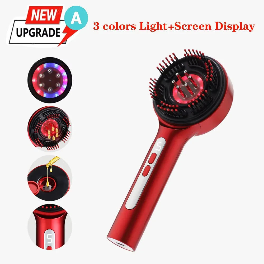 Electric Scalp Massager Hair Growth Oil Applicator Comb - 26