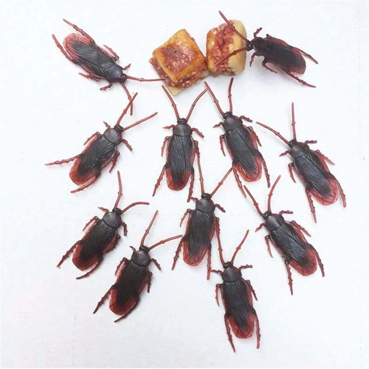 50pcs Realistic Fake Bug Prank Set Halloween Party Decor Props