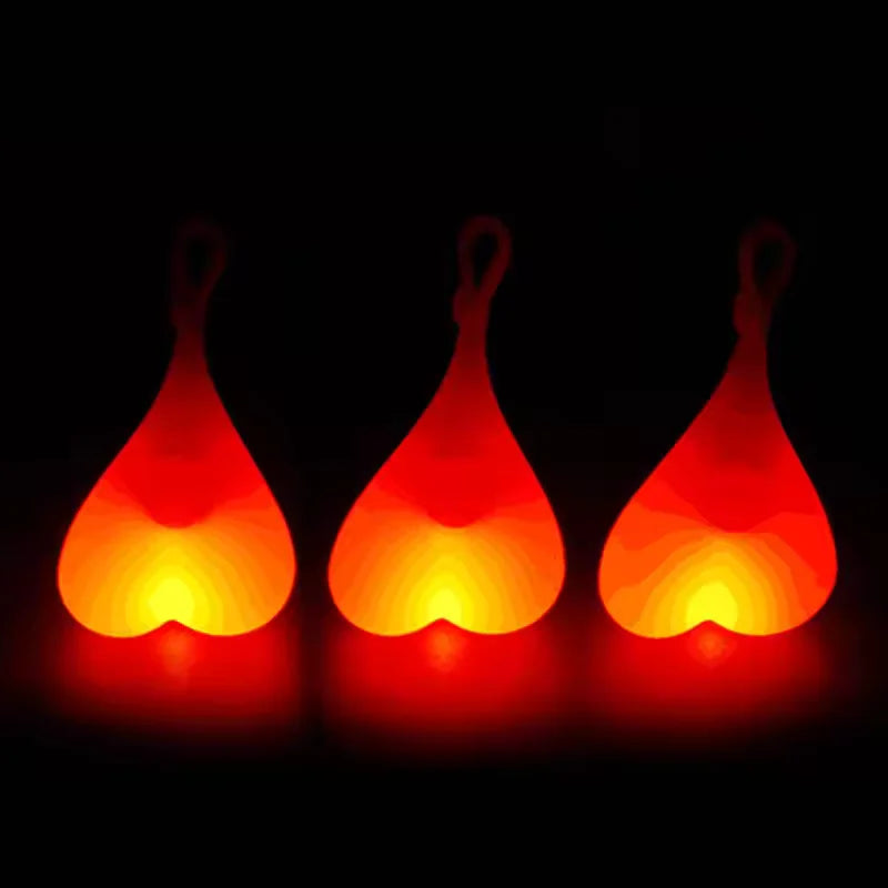 LED Bike Tail Light Waterproof Heart Shaped Rear Safety Lamp