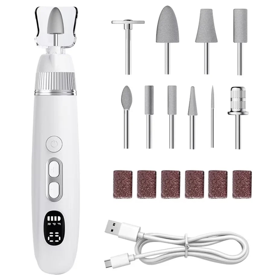 Electric Nail File Set Cordless Manicure Pedicure Drill Machine - 21