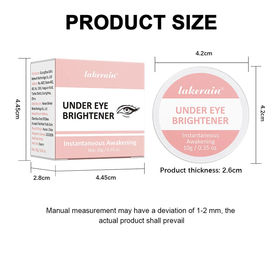 Lakerain Under Eye Brightener Hydrating Concealer Cream - 17