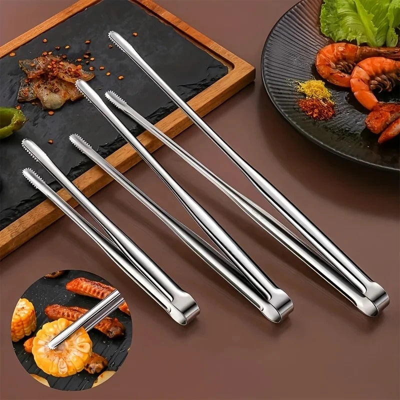 Stainless Steel Kitchen Tongs BBQ Grill Food Spatula Set 3 Piece