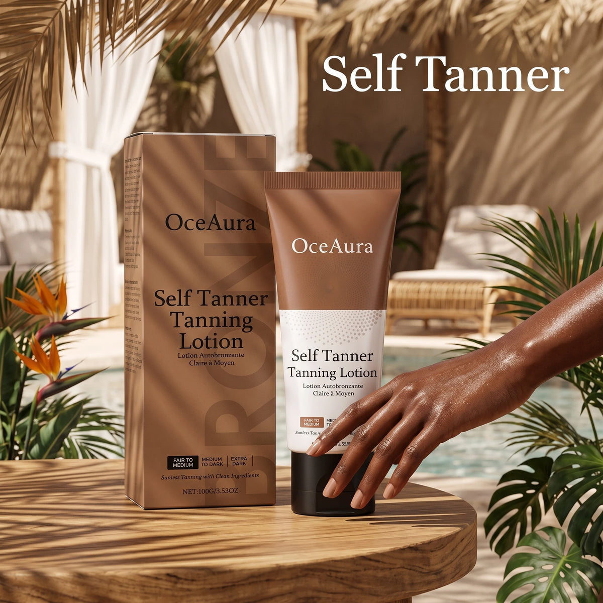 Self Tanner Tanning Lotion Sunless Fake Tan Cream Natural Bronze