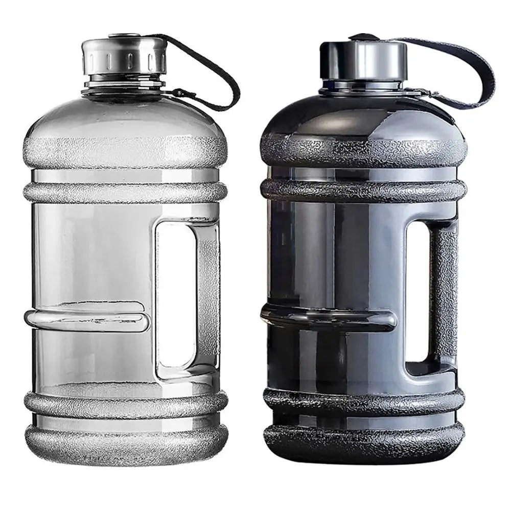 2L Large Sports Water Bottle Portable PETG Fitness Jug with Handle