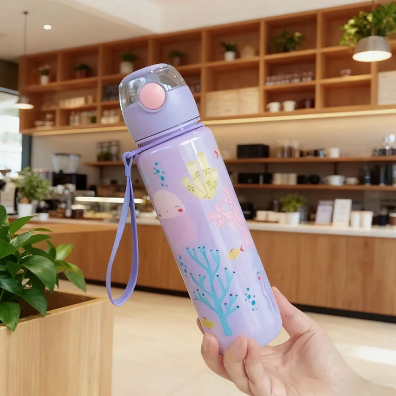 700ml Leak-Proof Sports Water Bottle with Straw and Carrying Handle - 12