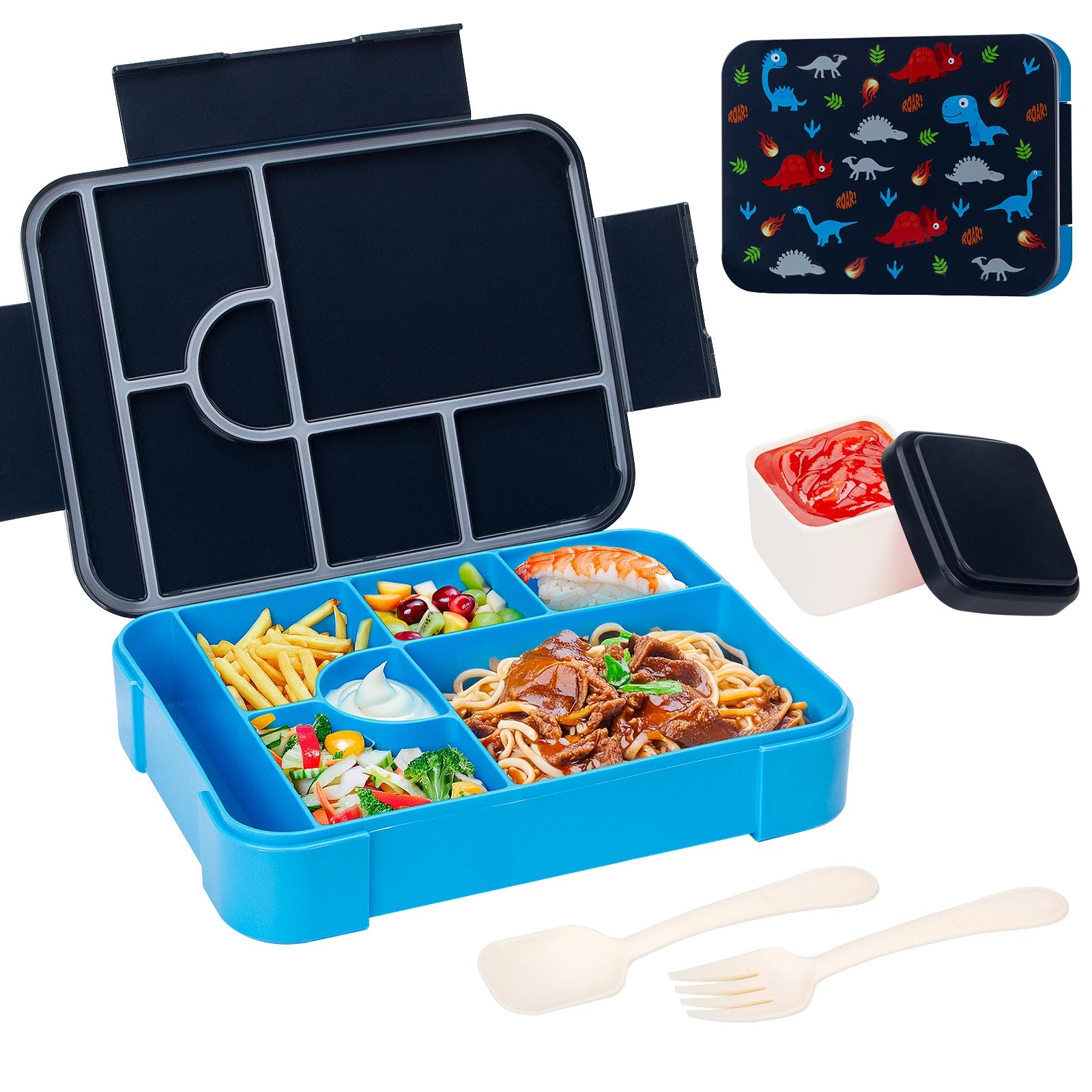 1100ml Leakproof Bento Lunch Box Microwavable Tritan Food Container - 31