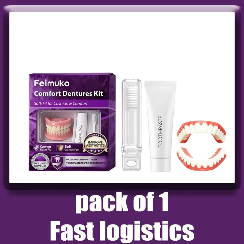 Silicone Dentures Full Set Instant Smile False Teeth - 22